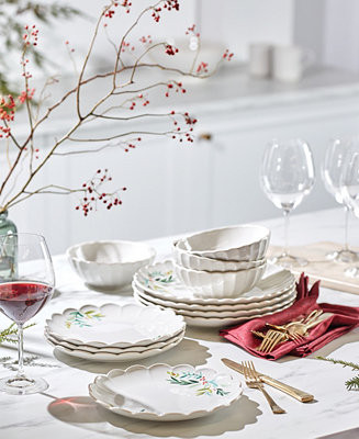 French Perle Berry Holiday Dinnerware Collection | Macy's