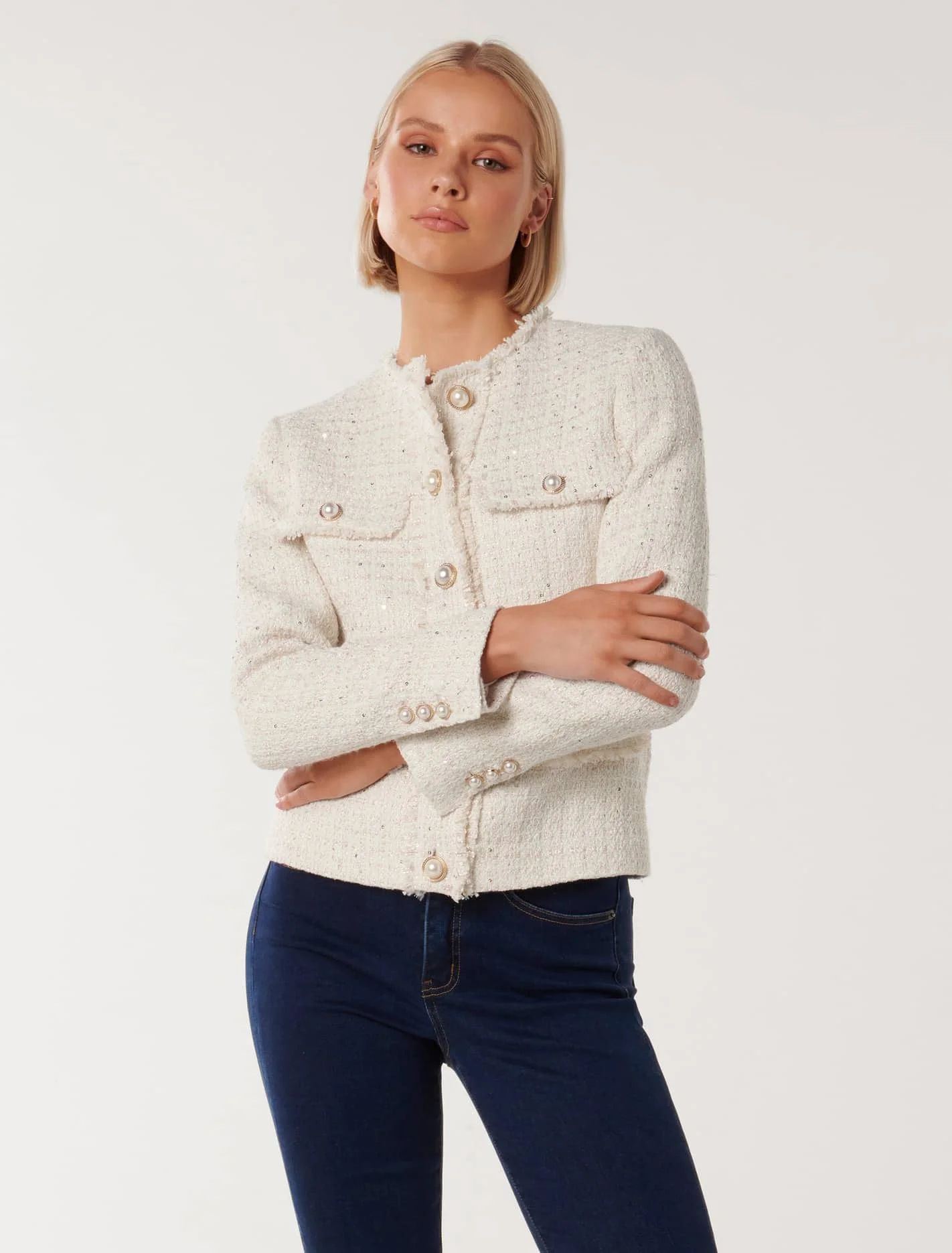 Cameron Bouclé Jacket | Forever New (UK & IE)