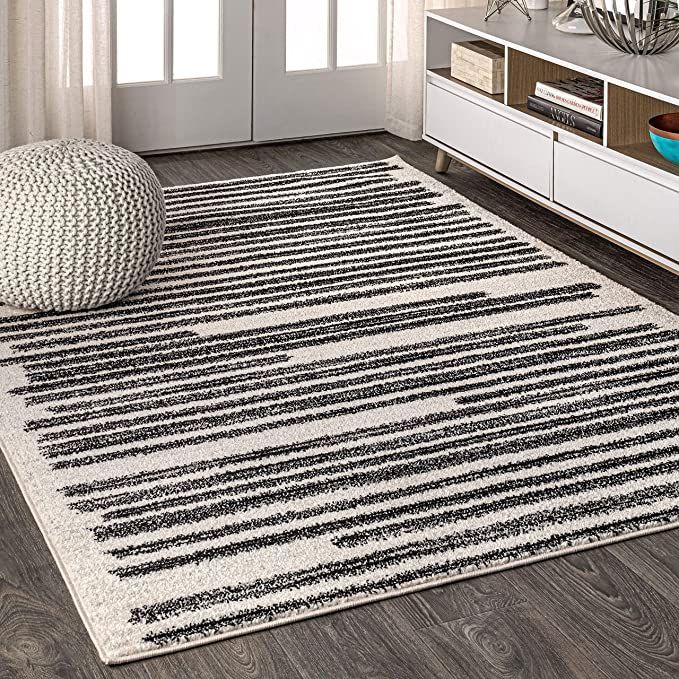 JONATHAN Y MOH207A-8 Khalil Modern Berber Stripe Indoor Farmhouse Area-Rug Bohemian Minimalistic ... | Amazon (US)