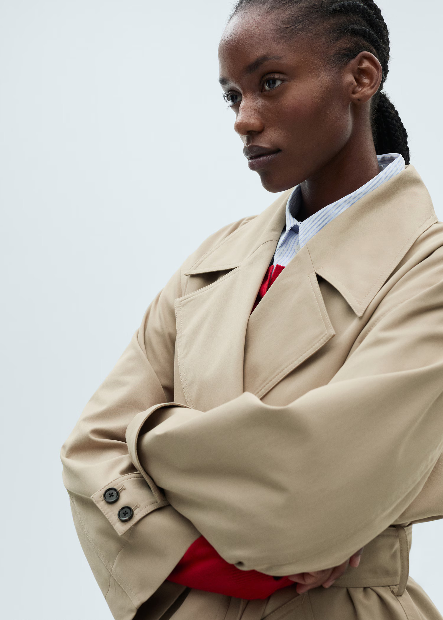Long oversized double-breasted trench coat - Women | MANGO USA | Mango (US/MX/AU)
