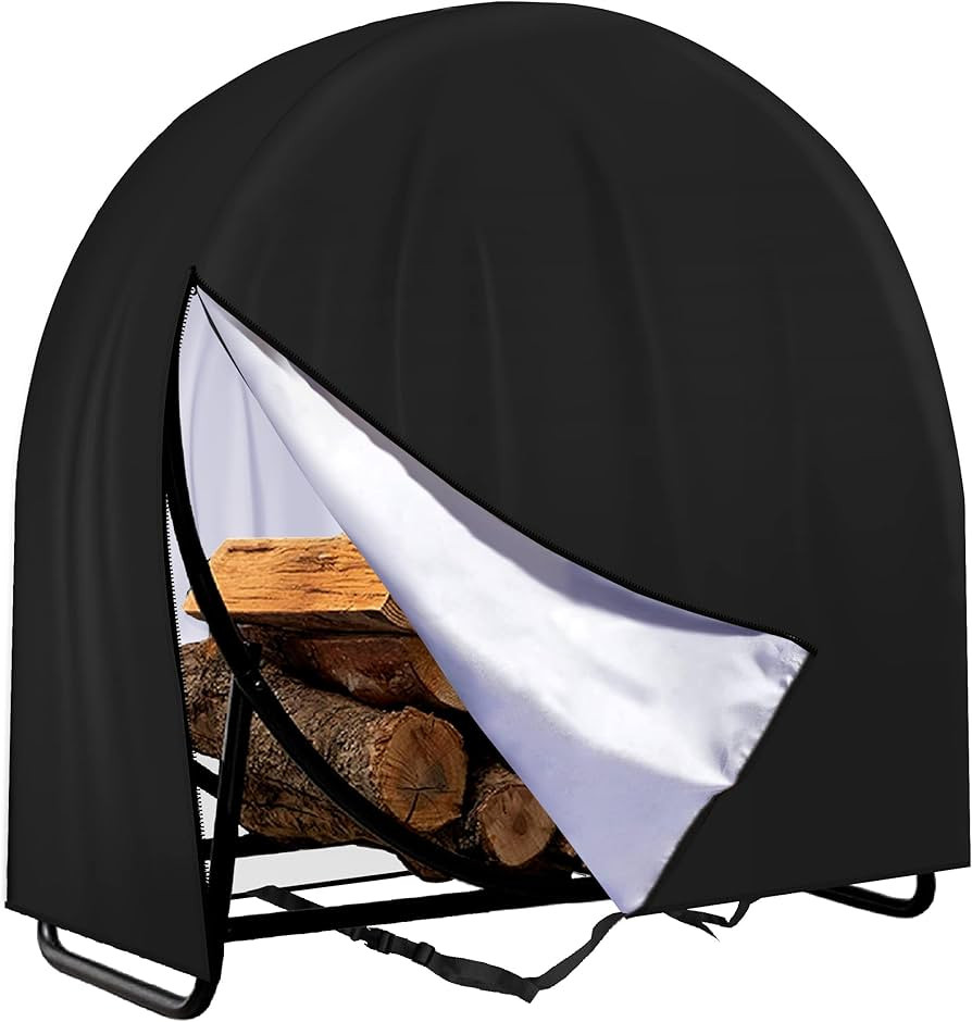 IC ICLOVER Firewood Log Hoop Cover, 40 Inch Outdoor Heavy Duty 420D Oxford Waterproof and Weather... | Amazon (US)