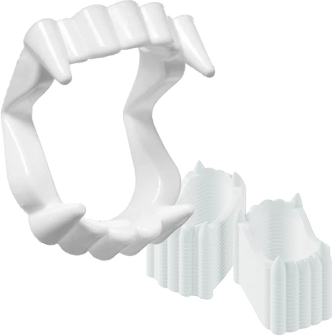 Amazon.com: Halloween White Teeth Fangs Teeth, Costume, Funny Halloween Dress-Up, Pretend Play De... | Amazon (US)