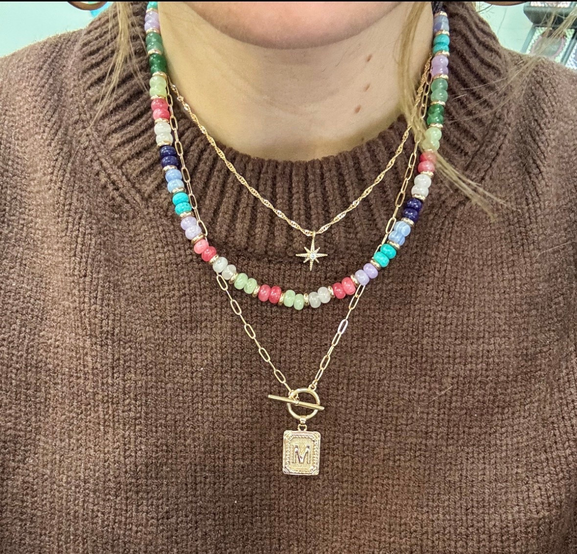 How adorable is this layered necklace?? Love. It! 