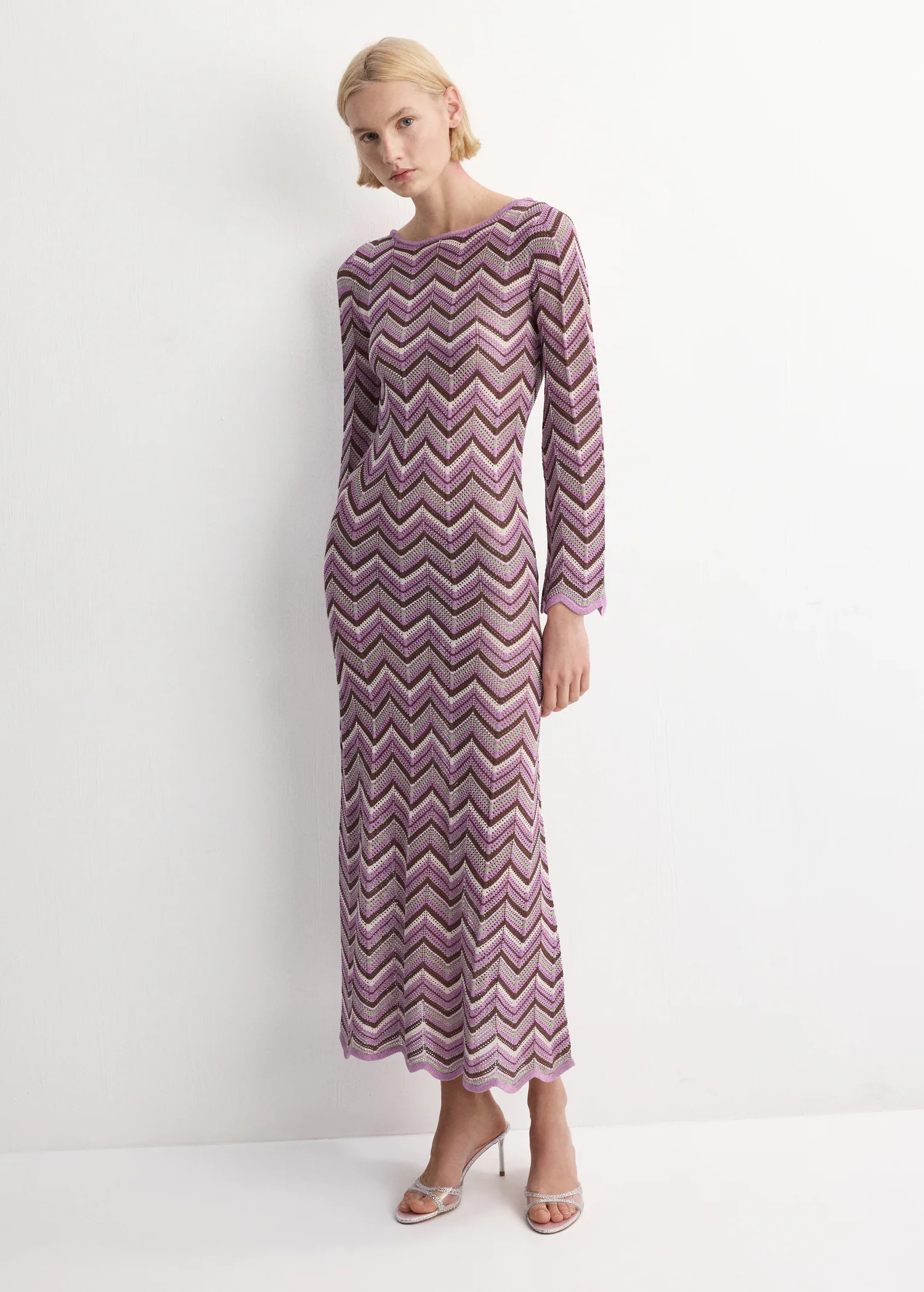 Long flared knitted dress | Mango (US/MX/AU)