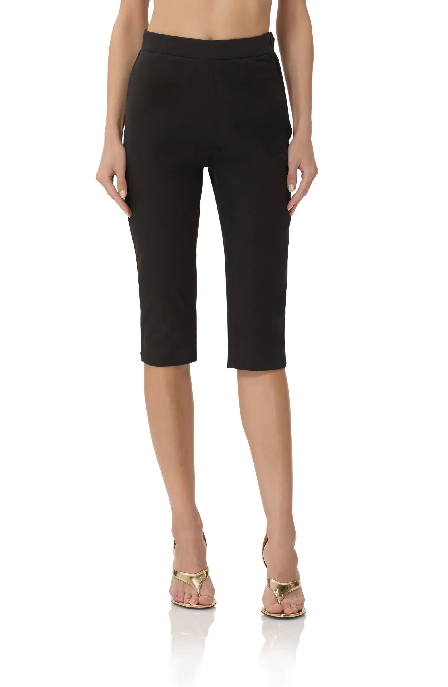 Calla Faux Leather Capri Pants | Nordstrom