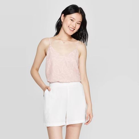 Women's Regular Fit Sleeveless V-Neck Cami - A New Day™ Pink | Target