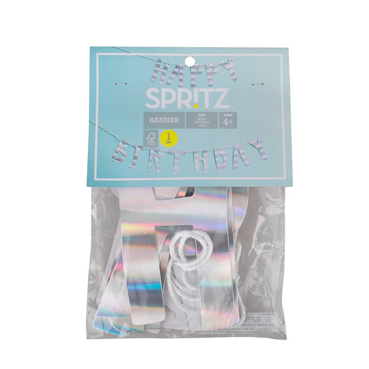 Iridescent Happy Birthday Party Banner - Spritz™ | Target