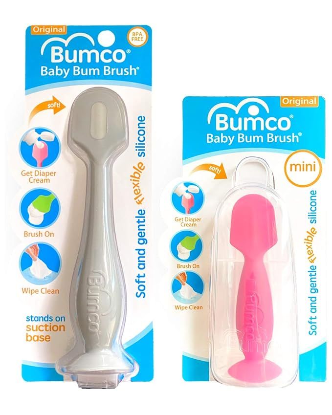 Bumco Baby Essentials for Newborn - Baby Bum Brush Original Diaper Rash Cream Applicator, Soft Fl... | Amazon (US)