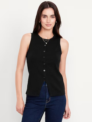 Button-Down Ribbed Top | Old Navy (US)