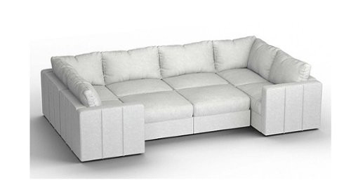 Lovesac - 8 Seats + 10 Sides Corded Velvet & Standard Foam - Sky Grey | Best Buy U.S.