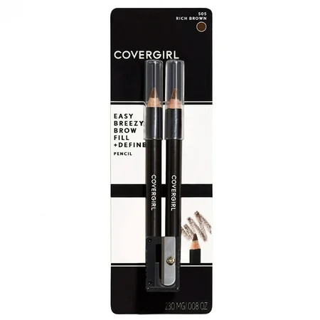 CoverGirl Easy Breezy Brow Fill+Define Pencils [505] Rich Brown 2 ea | Walmart (US)