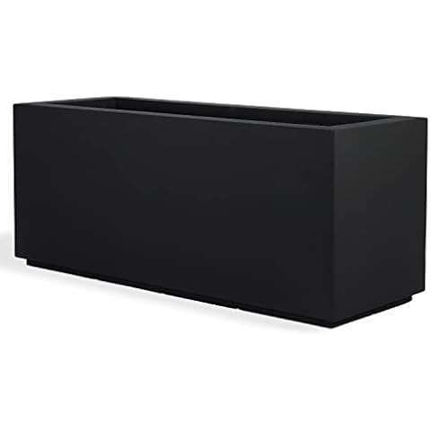 Veradek Block Series Indoor/Outdoor Long Box Planter (16.25" H x 15" W x 38" L, Black) | Amazon (US)