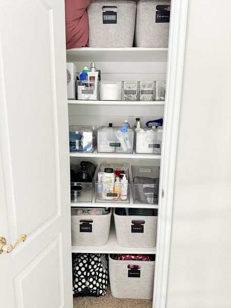 Get your "everything" multi-purpose closet organized with these simple products. #LTKorganize

#LTKhome #LTKfindsunder50 #LTKfamily