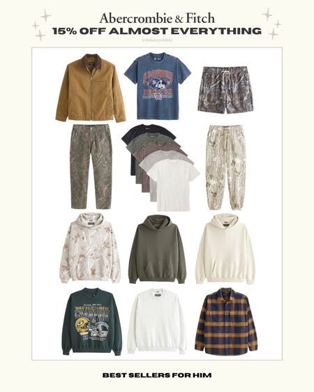 15% off almost everything at Abercrombie! for the last 6 months these men’s items at the top of my best sellers list 📈

#LTKfindsunder100 #LTKmens #LTKsalealert