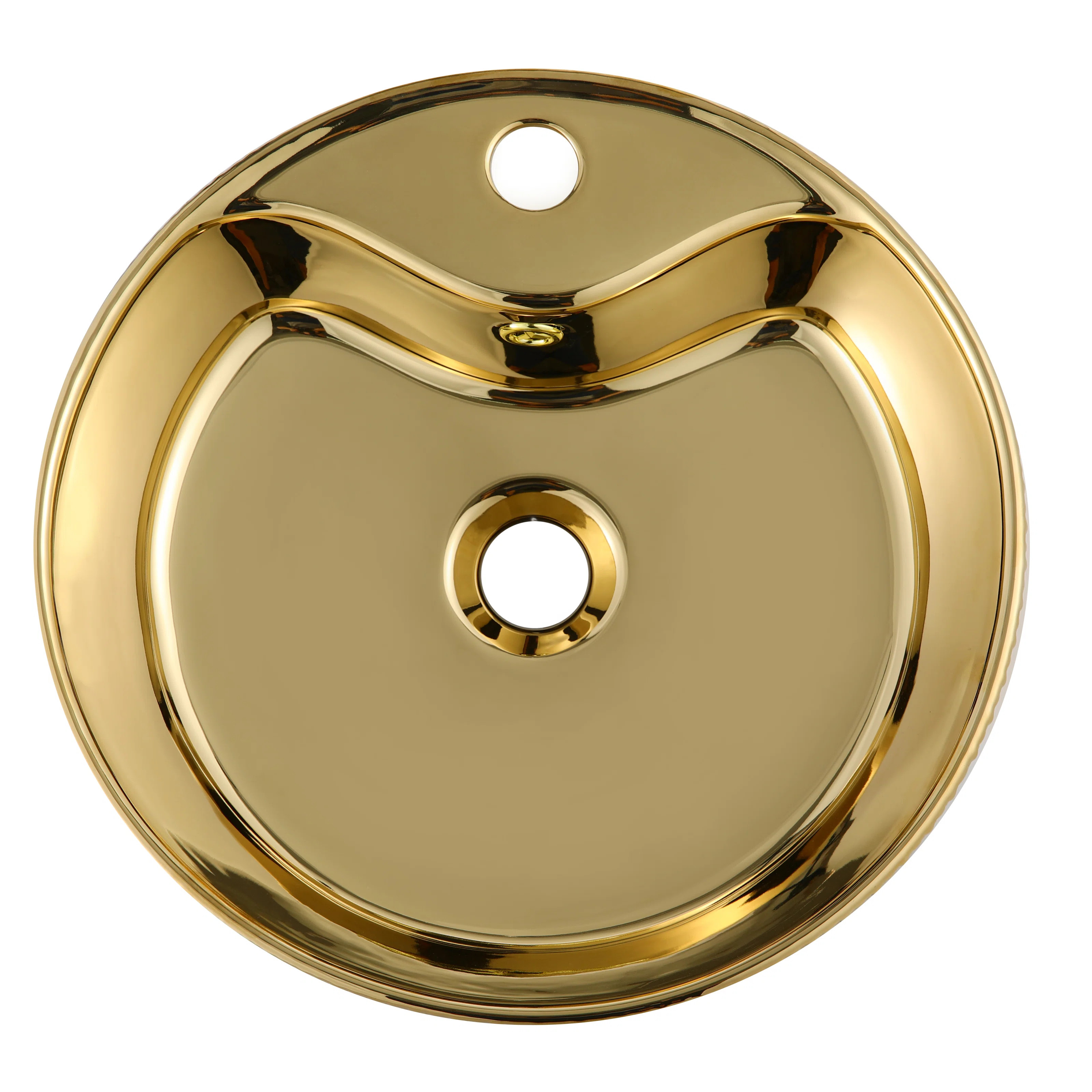 Juvia Thea 15.7'' Gold Vitreous China Circular Bathroom Sink 2012 | Wayfair North America