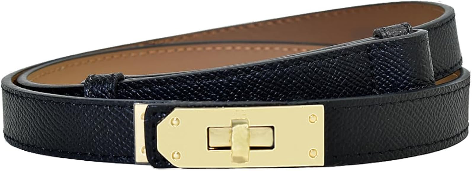 Gudoye Western Belt for Women Slim Leather Belt Dresses Coat Twist Lock Adjustable Leather Belt | Amazon (DE)