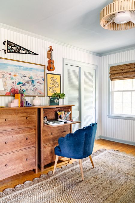 How fun is this shared teenager room?! we were limited on space but we’re still able to squeeze these secretary desks in while getting most of the available storage! 

#Wallpaper #Spoonflower #WallpaperIdeas #Coastal #BeachyCoastal 

#LTKKids #LTKStyleTip