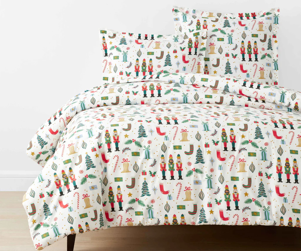 Percale Duvet Cover - Nutcracker | Rifle Paper Co.