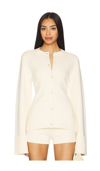 SEROYA Tira Cardigan in Cream. - size XXS | Revolve Clothing (Global)