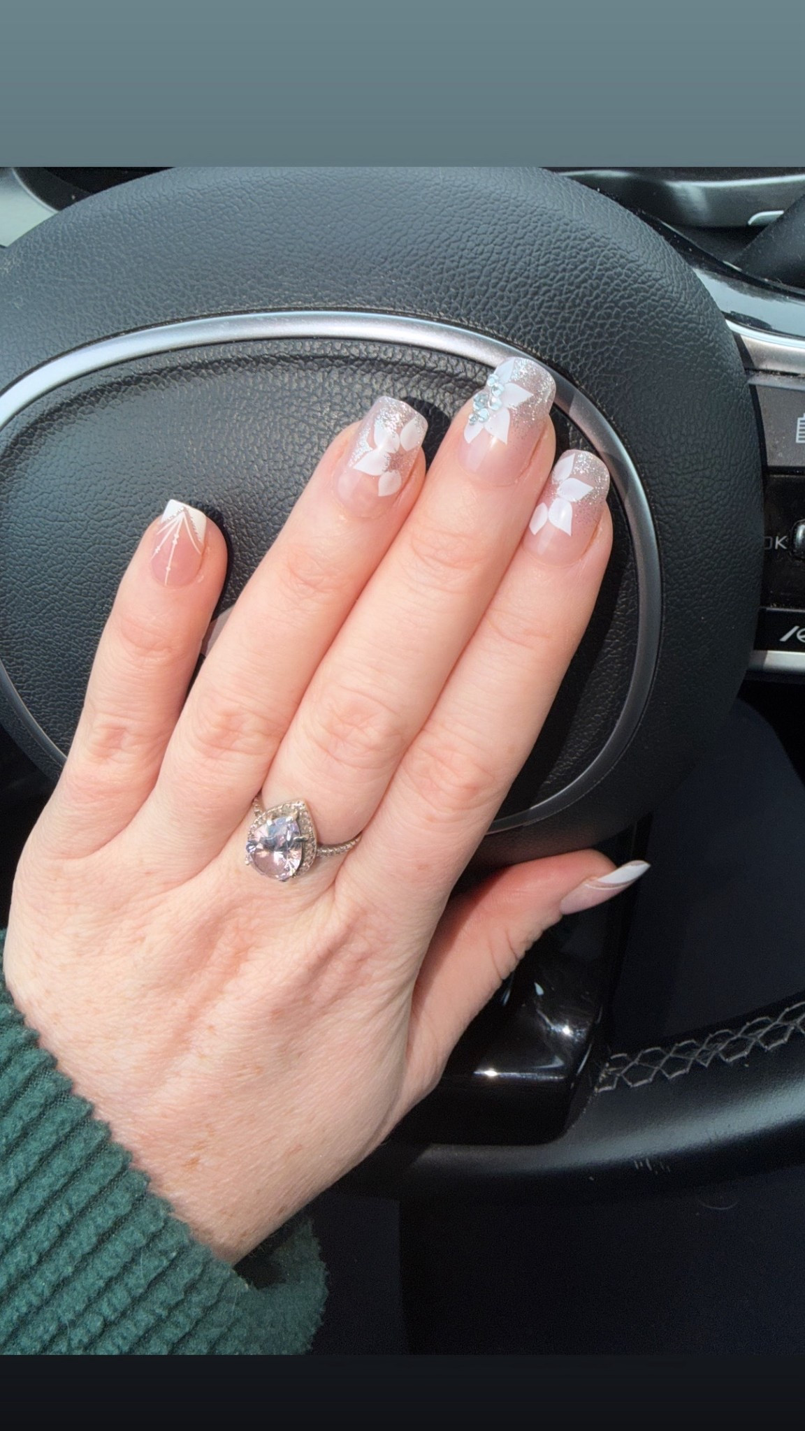 Little nail refresh and I’m obsessed 🤍✨ Linking the exact set I asked my nail tech for and my pink heart ring. Simple, feminine, and goes with everything.

#ltkbeauty #ltkstyle 

#LTKmomlife #LTKselfcare #LTKgrwm