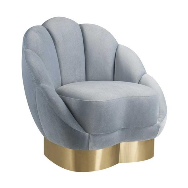 TOV Furniture TOV-S6183 Bloom Velvet Chair - Sea Blue & Gold - 31.9 x 32.3 x 29 in. | Walmart (US)