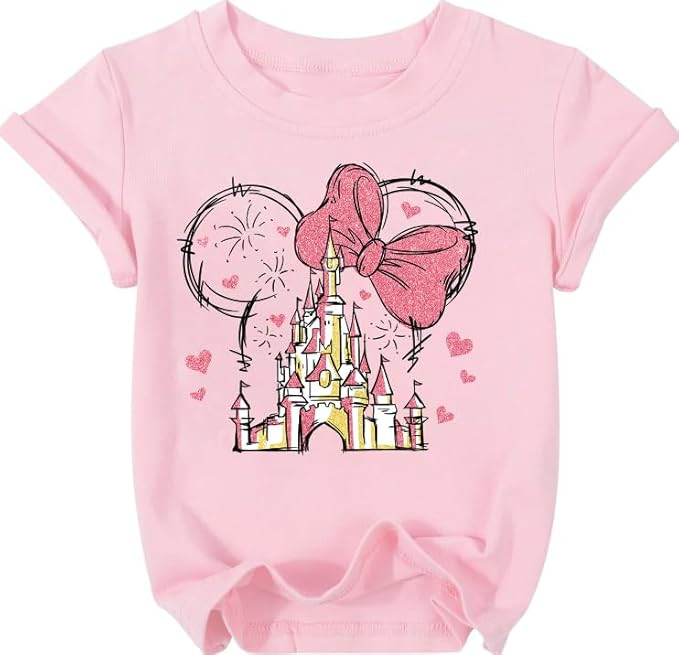 Magical Shirts for Girls Cute Graphic Tshirts Kids Family Vacation Tees Holiday Casual Short Slee... | Amazon (US)