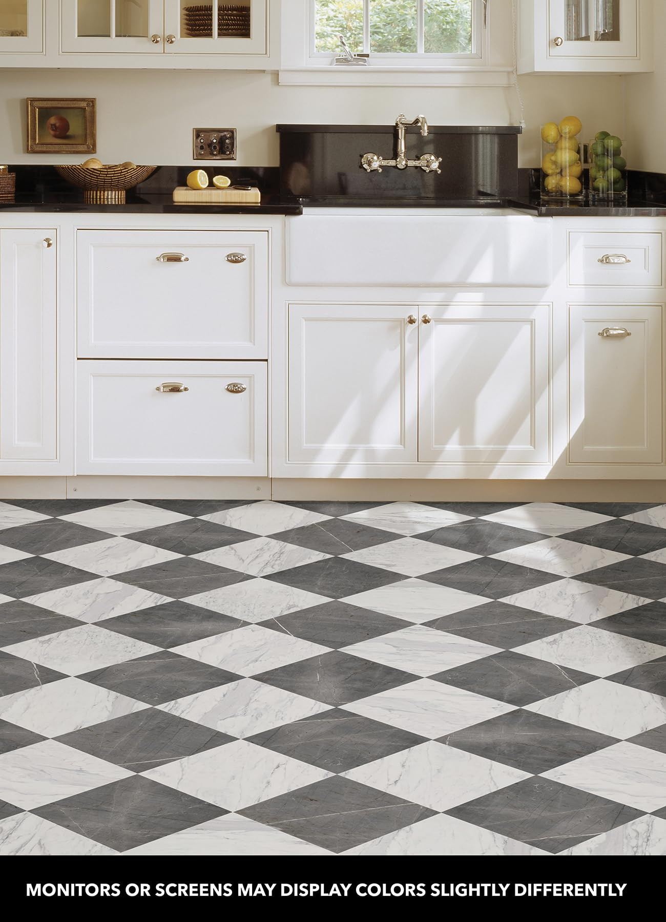 FloorPops x Chris Loves Julia 12-in by 12-in Bonneville Grey & White Marble Peel & Stick Floor Ti... | Amazon (US)