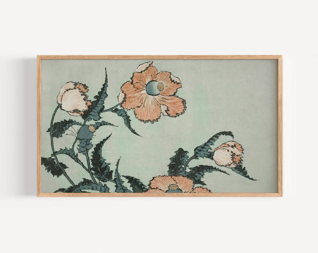 Samsung Frame TV Art | Vintage Flower Painting | Floral TV Art | Spring Colors | Digital Art - Et... | Etsy (US)