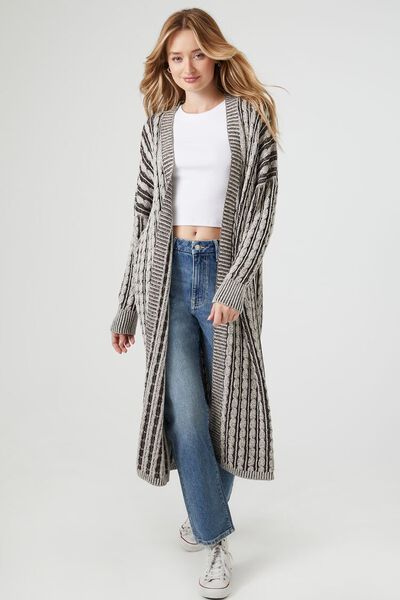 Cable Knit Duster Cardigan Sweater | Forever 21 (US)