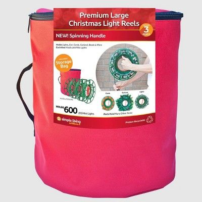 Simple Living Solutions 3ct Christmas Light Reels with Storage Bag | Target