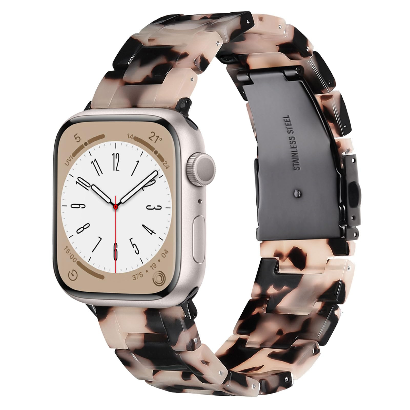 V.R.HOPE Resin Watch Band Compatible with Apple Watch Band for Women 38mm 40mm 41mm 42mm 42mm Tor... | Amazon (US)