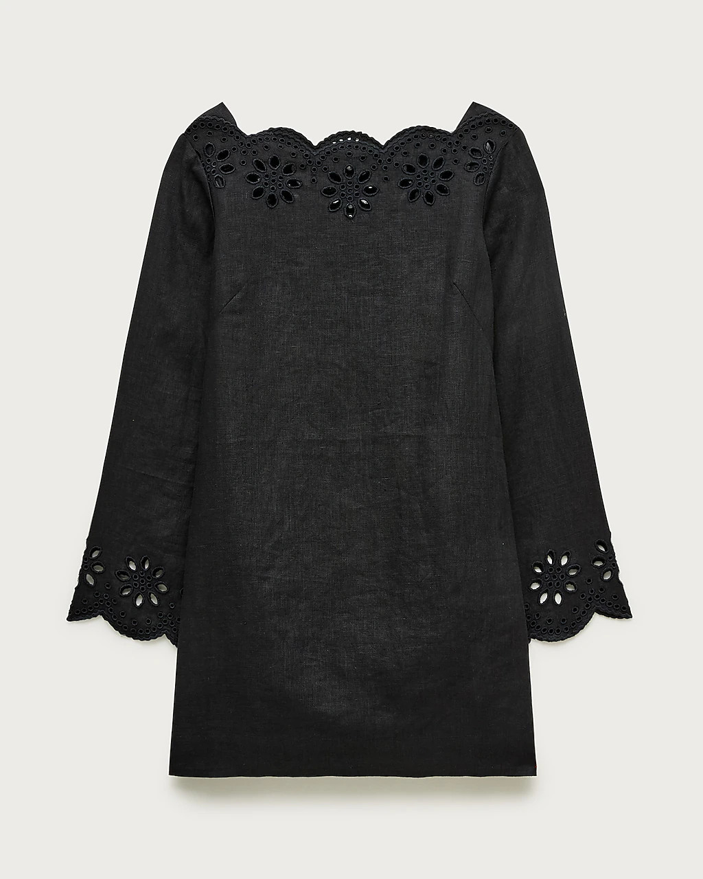 Scallop-trim eyelet popover dress | J. Crew US
