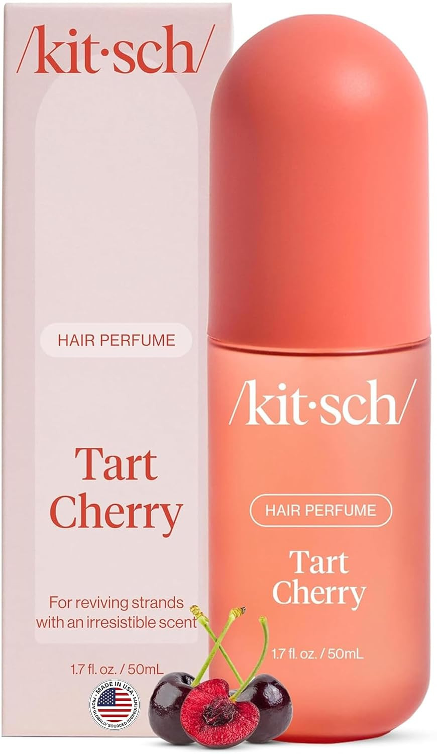 Kitsch Hair Perfume for Women - Tart Cherry | Clean, Deodorizing & Patented Odor-Eliminating Technology Hair Spray & Body Mist - Freshen Hair, Body & Pillows - Fruity Gourmand Scent & Vanilla - 50mL | Amazon (US)