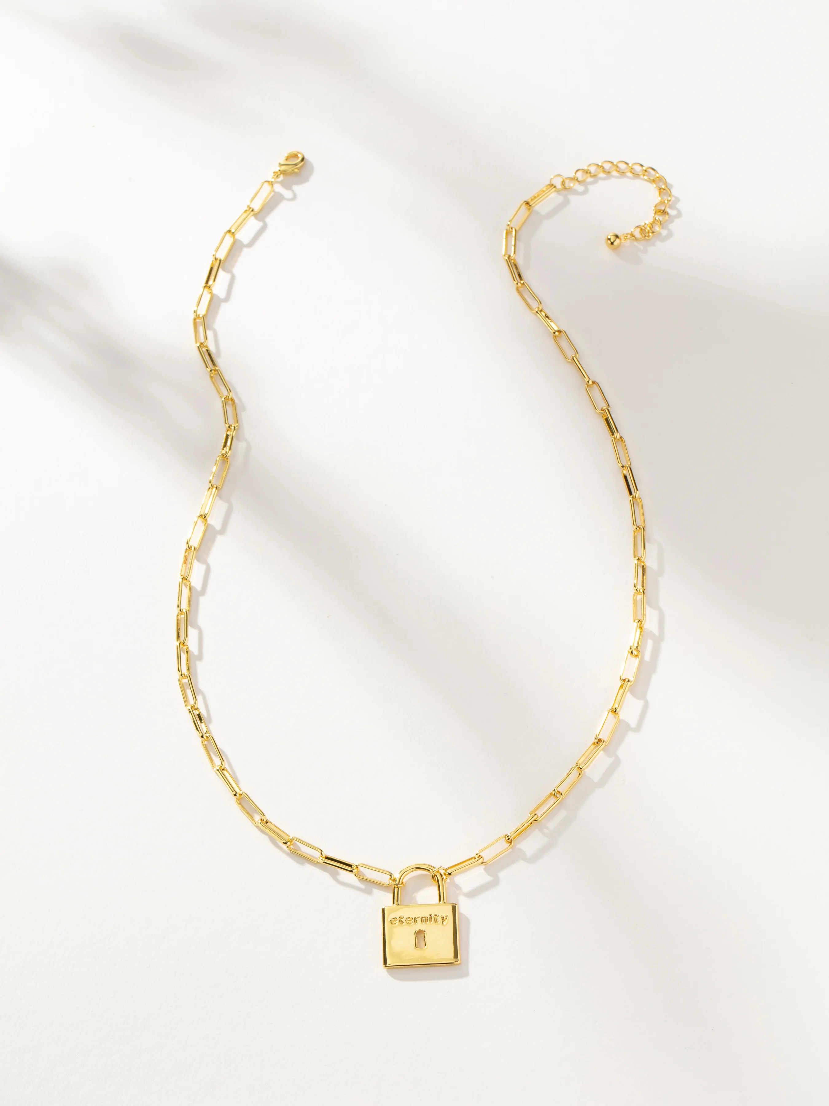 Eternity Lock Chain and Pendant Necklace in Gold | Uncommon James | Uncommon James