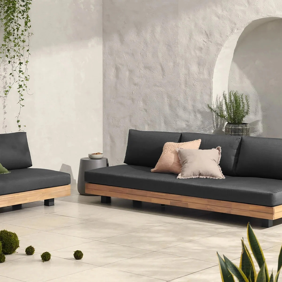 Veridian 91'' Wide Rectangle Patio Sofa with Cushions | Wayfair North America