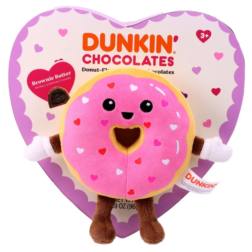 Frankford Dunkin Donut Valentine's Day Heart Box w/Plush, 3.39oz | Walmart (US)
