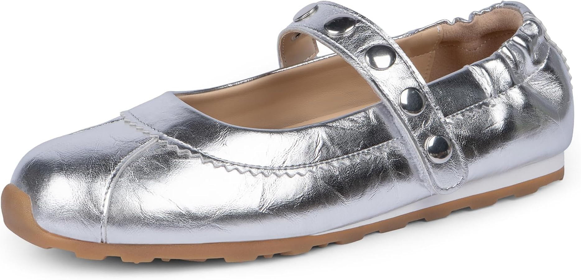 Mary Jane Sneakers Flats Dressy Shoes for Women Comfortable Slip On Casual Fashion Sneakers | Amazon (US)