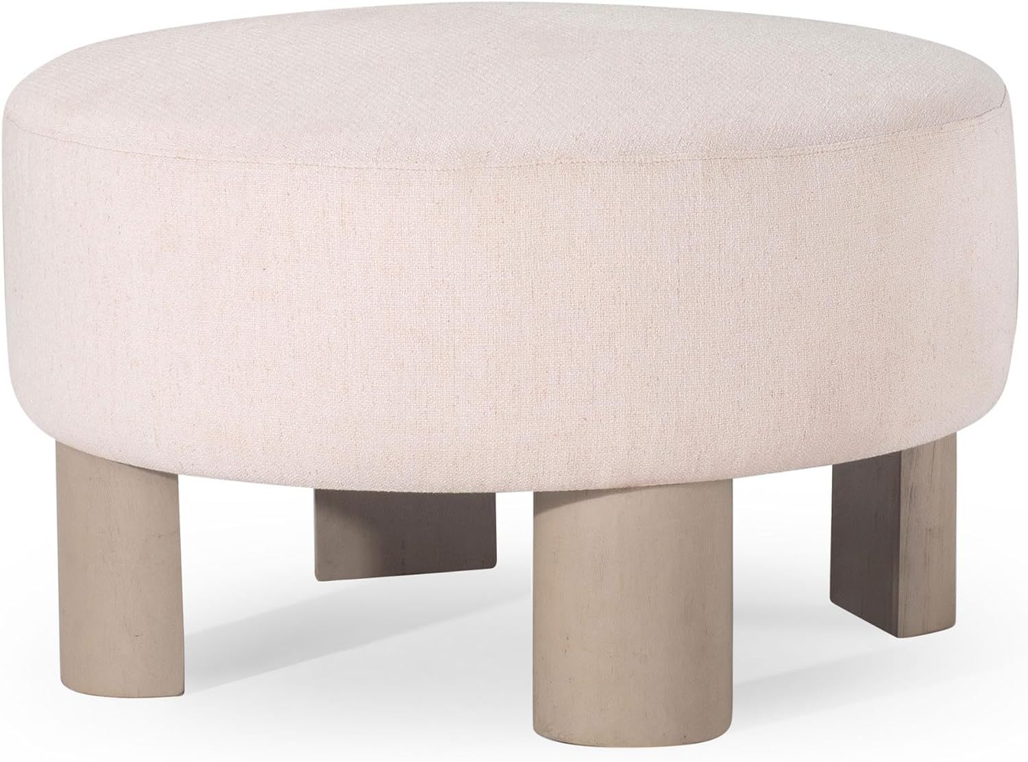 Maven Lane Celia Contemporary Large Round Upholstered Ottoman, Cushioned Footrest for Couch or Ch... | Amazon (US)