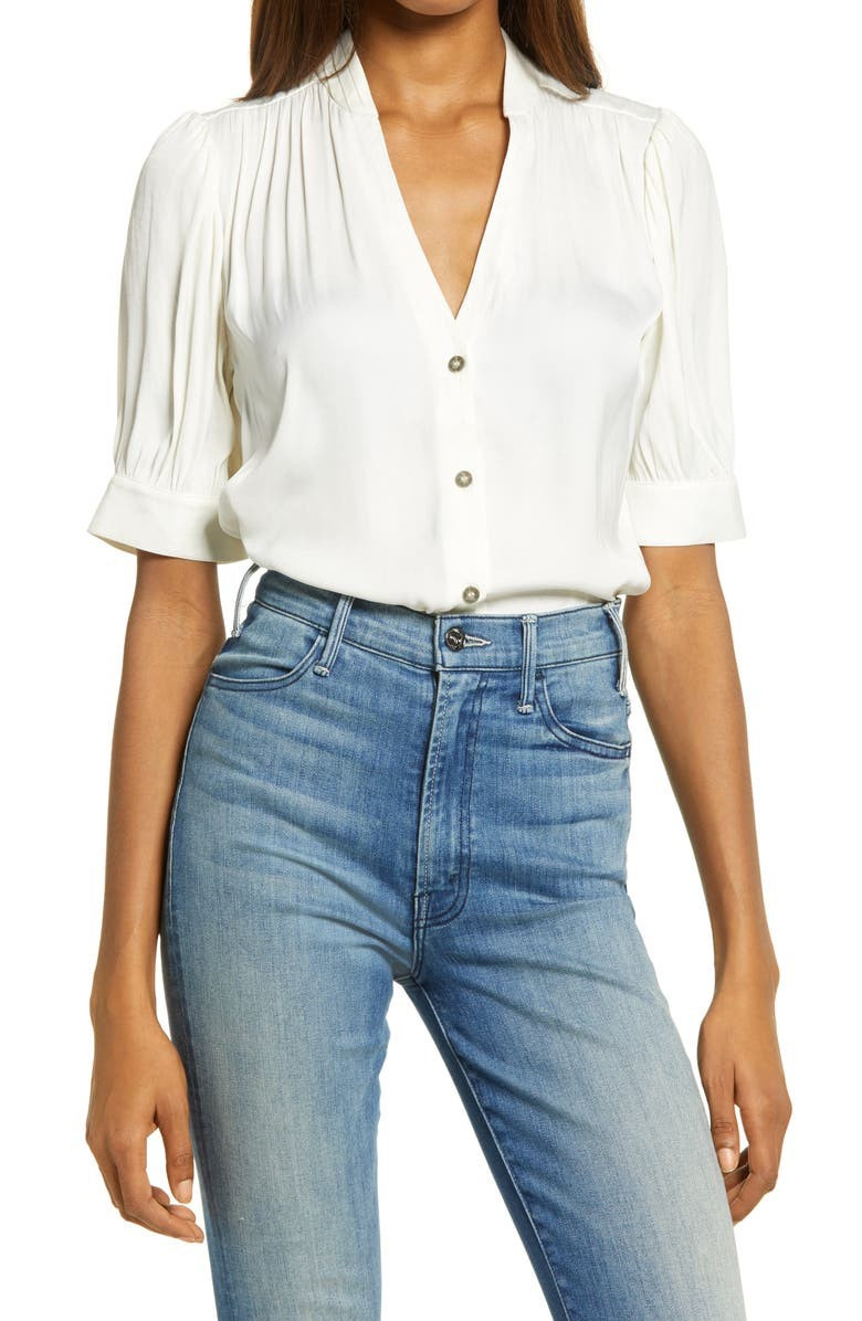 V-Neck Button-Up Blouse | Nordstrom | Nordstrom