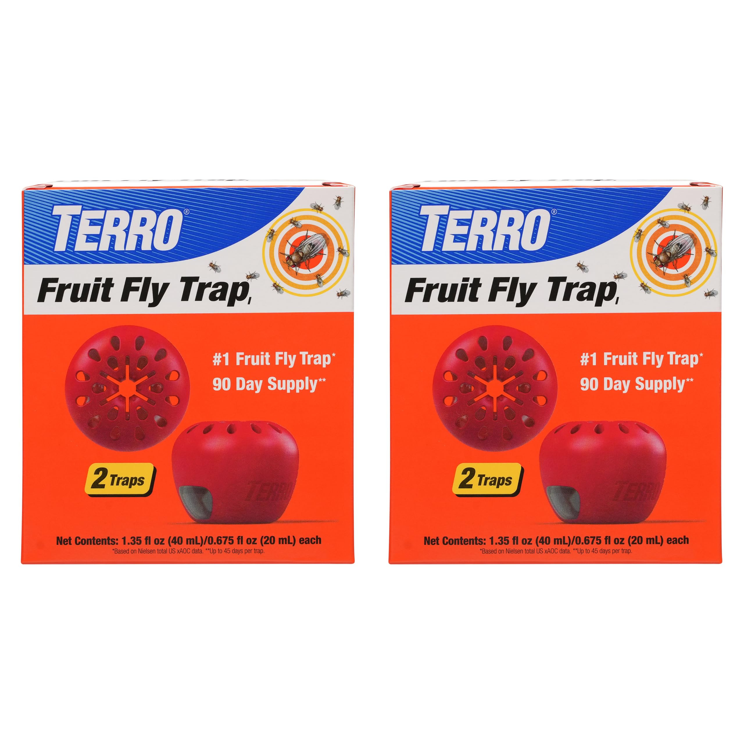 Terro Fruit Fly Traps for Indoors (4 Pack) + 180 Days of Lure Supply | Amazon (US)