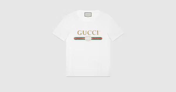 Washed T-shirt with Gucci Logo | Gucci (US)