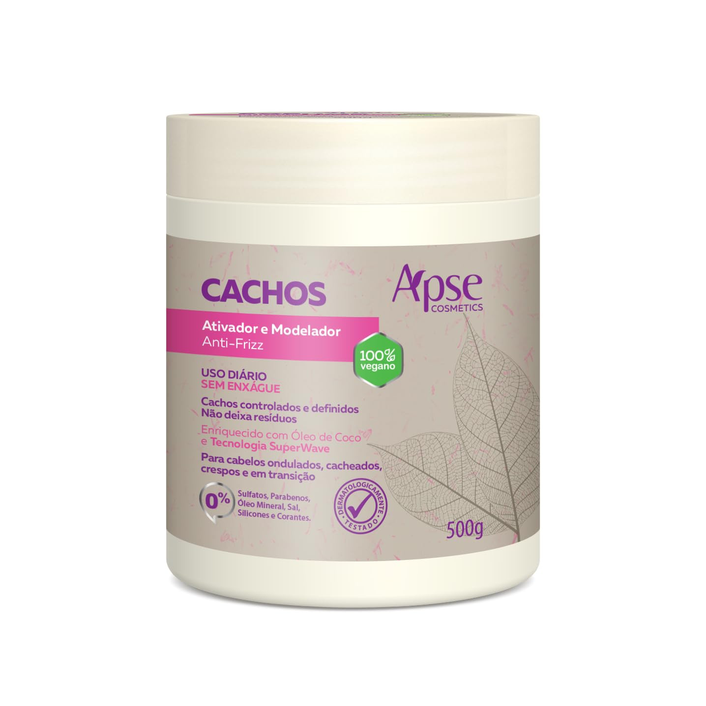 Ativador e Modelador Anti Frizz Cachos 500g, Apse Cosmetics | Amazon (BR)