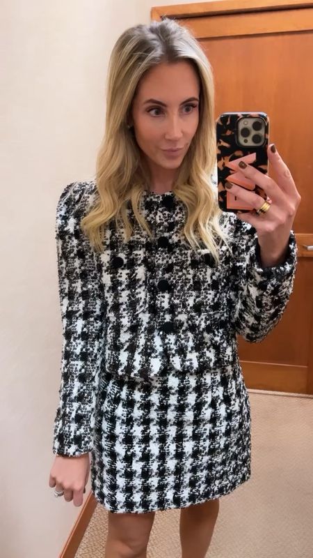 This cropped tweed jacket with sequins is so classic, so well made, so well tailored - it’s amazing. I wear my normal size, a size 4 in both the jacket and the skirt. Both are stunning. 


Holiday suit. Holiday outfit. Cocktail party outfit. Sequin dress. Tweed jacket. Tweed blazer. Tweed skirt. 

#LTKSeasonal #LTKHoliday #LTKparties