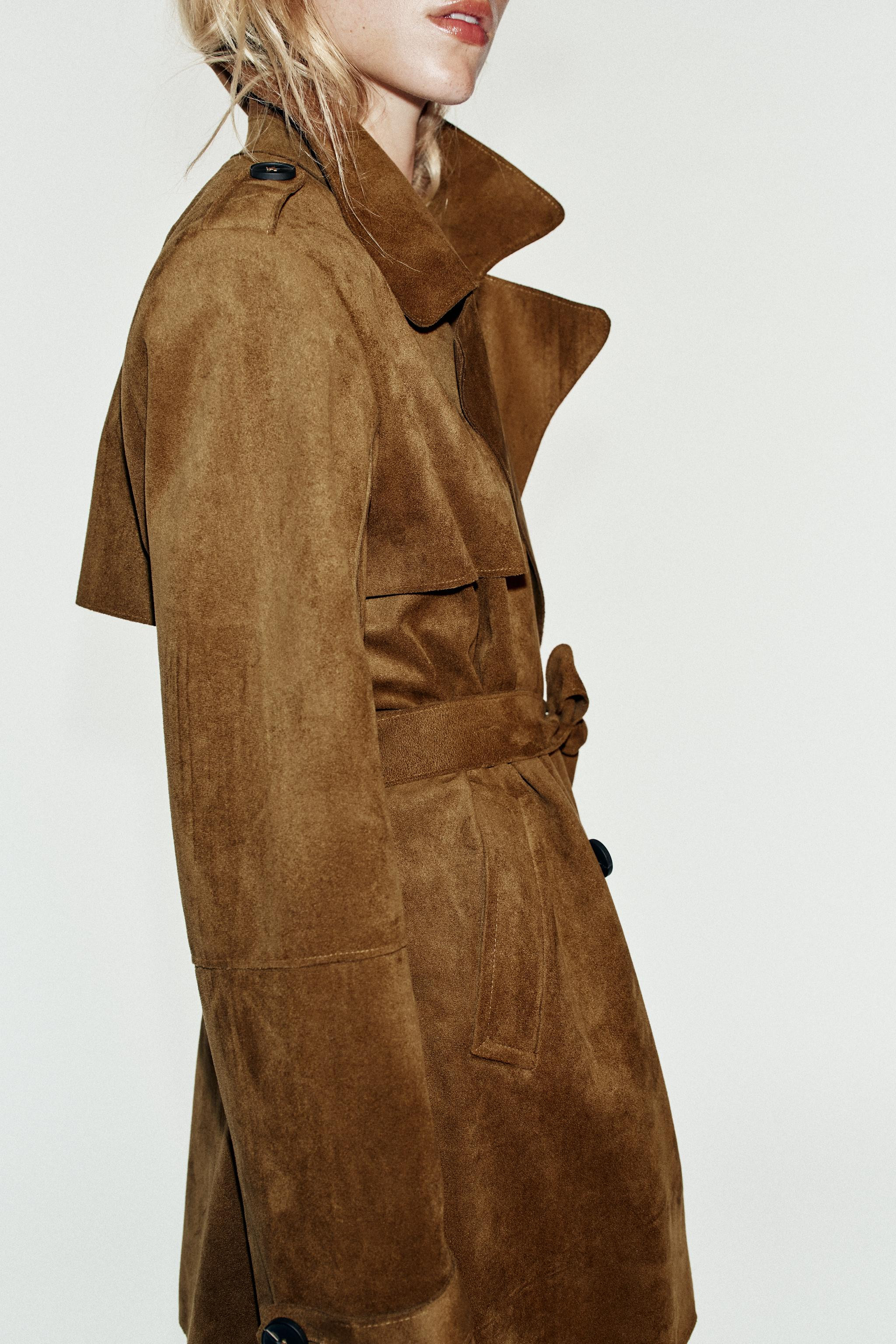 BELTED SUEDE EFFECT TRENCH COAT | Zara US