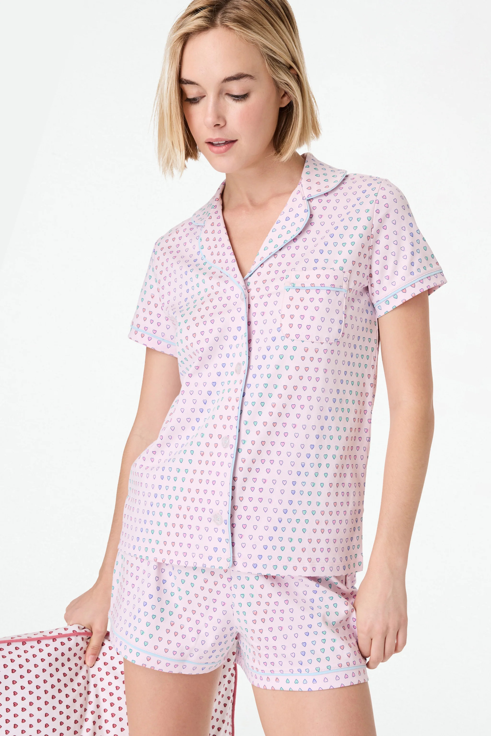 Disco Hearts Polo Pajamas | Roller Rabbit | Roller Rabbit