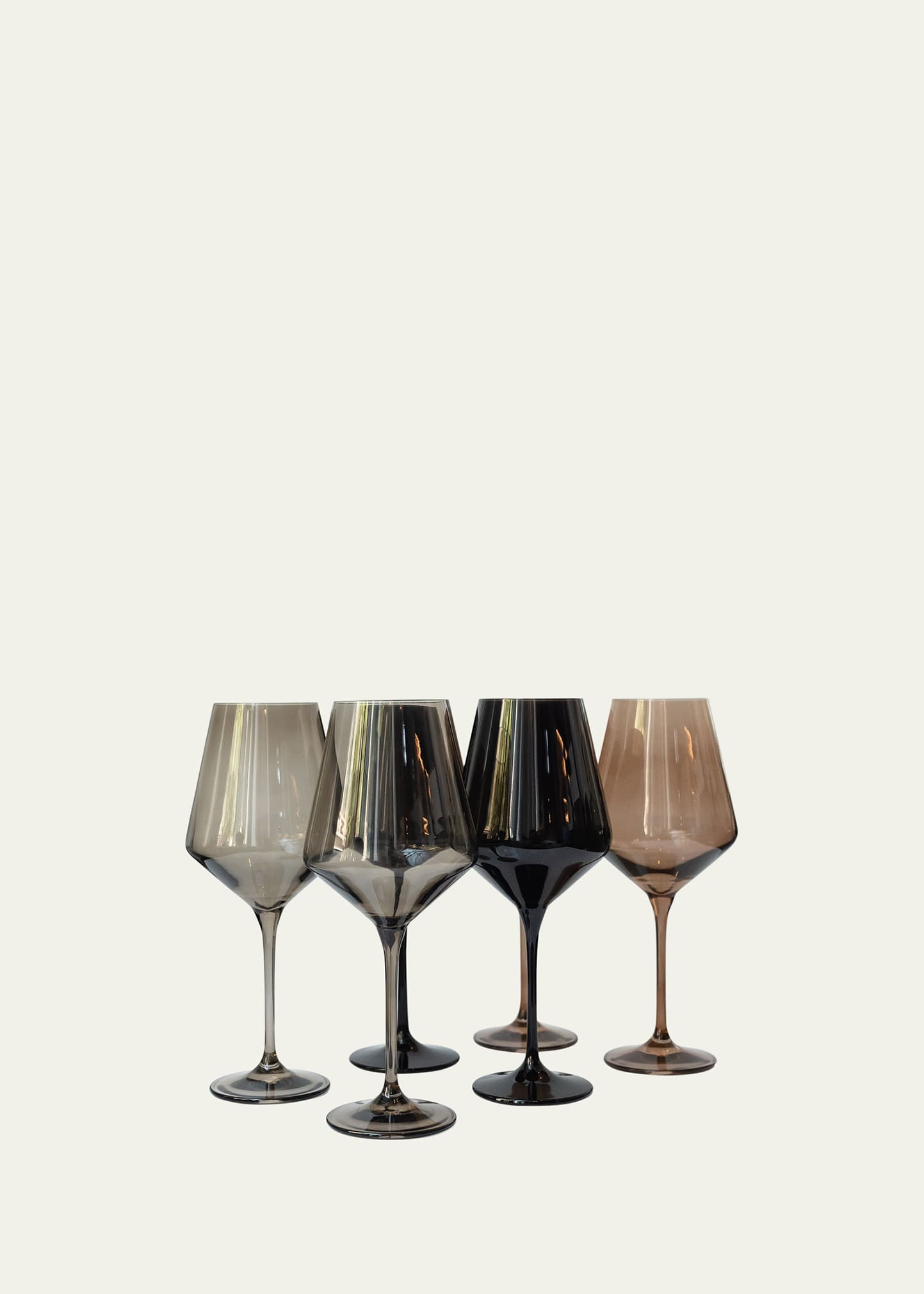Amber Smoke, Gray, & Black Wine Glasses, Set of 6 | Bergdorf Goodman