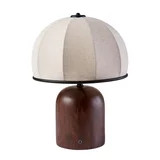 Better Homes & Gardens 14-Inch Warm Brown Rechargeable Gourd Table Lamp with Fabric Dome Shade | Walmart (US)