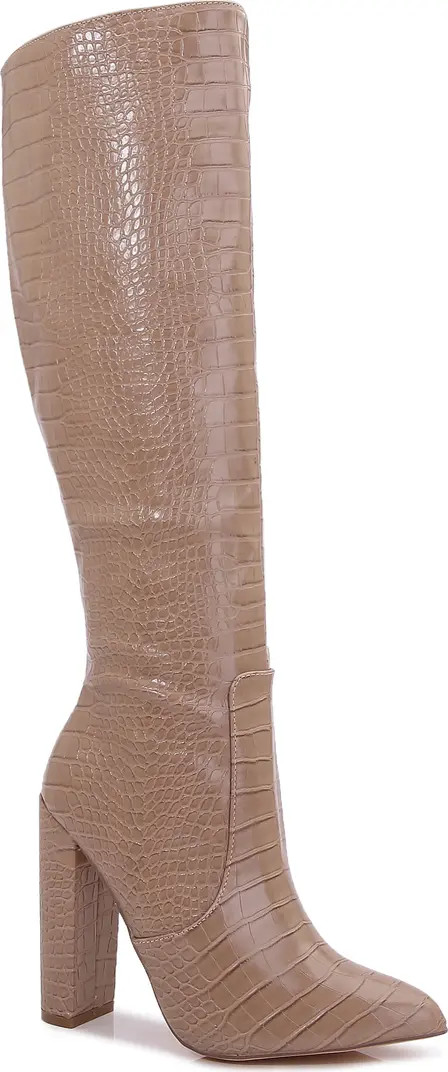 Aster Croc Embossed Boot (Women) | Nordstrom Rack