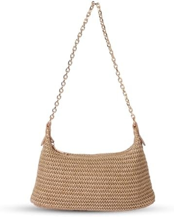 chelity Handwoven Straw Beach Bag for Women - Lightweight Summer Tote Shoulder Purse for Vacation... | Amazon (US)