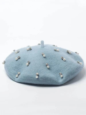 Forever Posh Pearl Beads Wool Beret | Mia Belle Girls